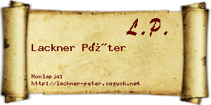 Lackner Péter névjegykártya